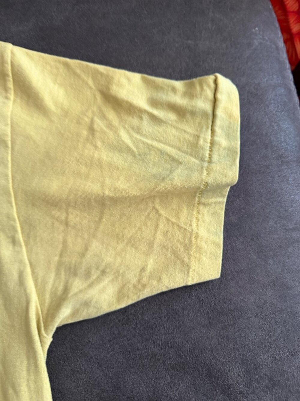 Vintage Yellow Comic Print T-Shirt Oneita Power-T 50/50 Mens M Graphic Tee - Picture 7 of 7